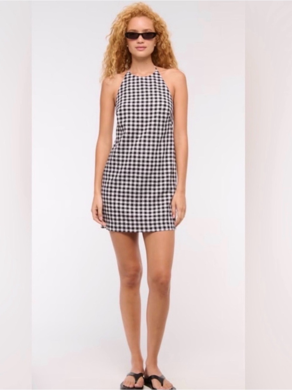 Abercrombie & Fitch High Neck Linen Mini Dress XS T NWT
